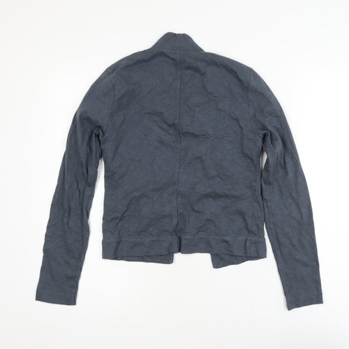 Jigsaw Women's Grey Cotton Blazer XS Lightweight Jersey Jacket