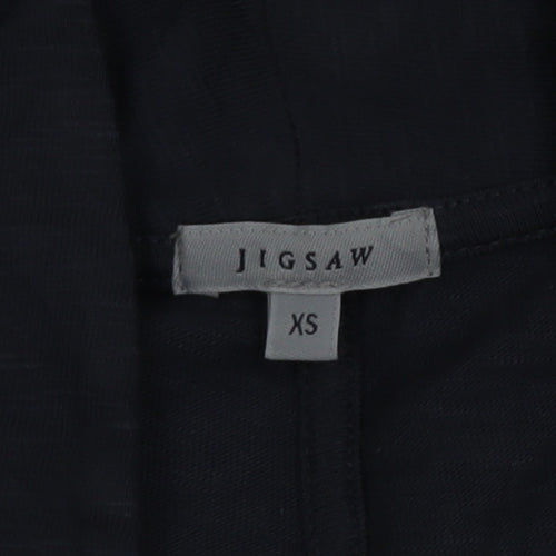 Jigsaw Women's Grey Cotton Blazer XS Lightweight Jersey Jacket