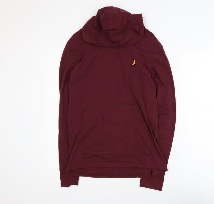 Brave Soul Men's Red Pullover Hoodie XS Lightweight Casual