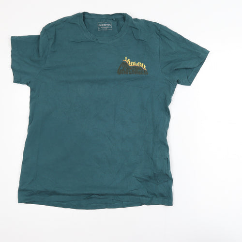 Craghoppers Men's Green Graphic Print Cotton T-Shirt Size M