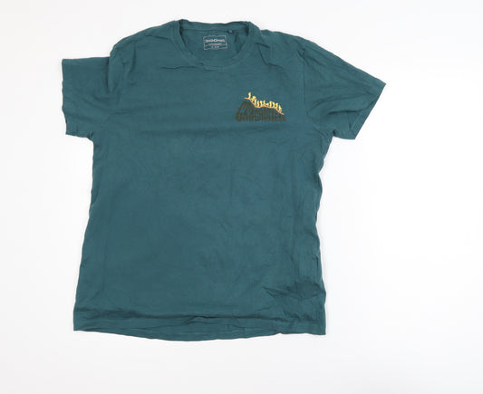 Craghoppers Men's Green Graphic Print Cotton T-Shirt Size M