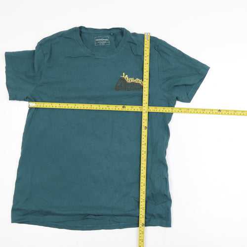 Craghoppers Men's Green Graphic Print Cotton T-Shirt Size M