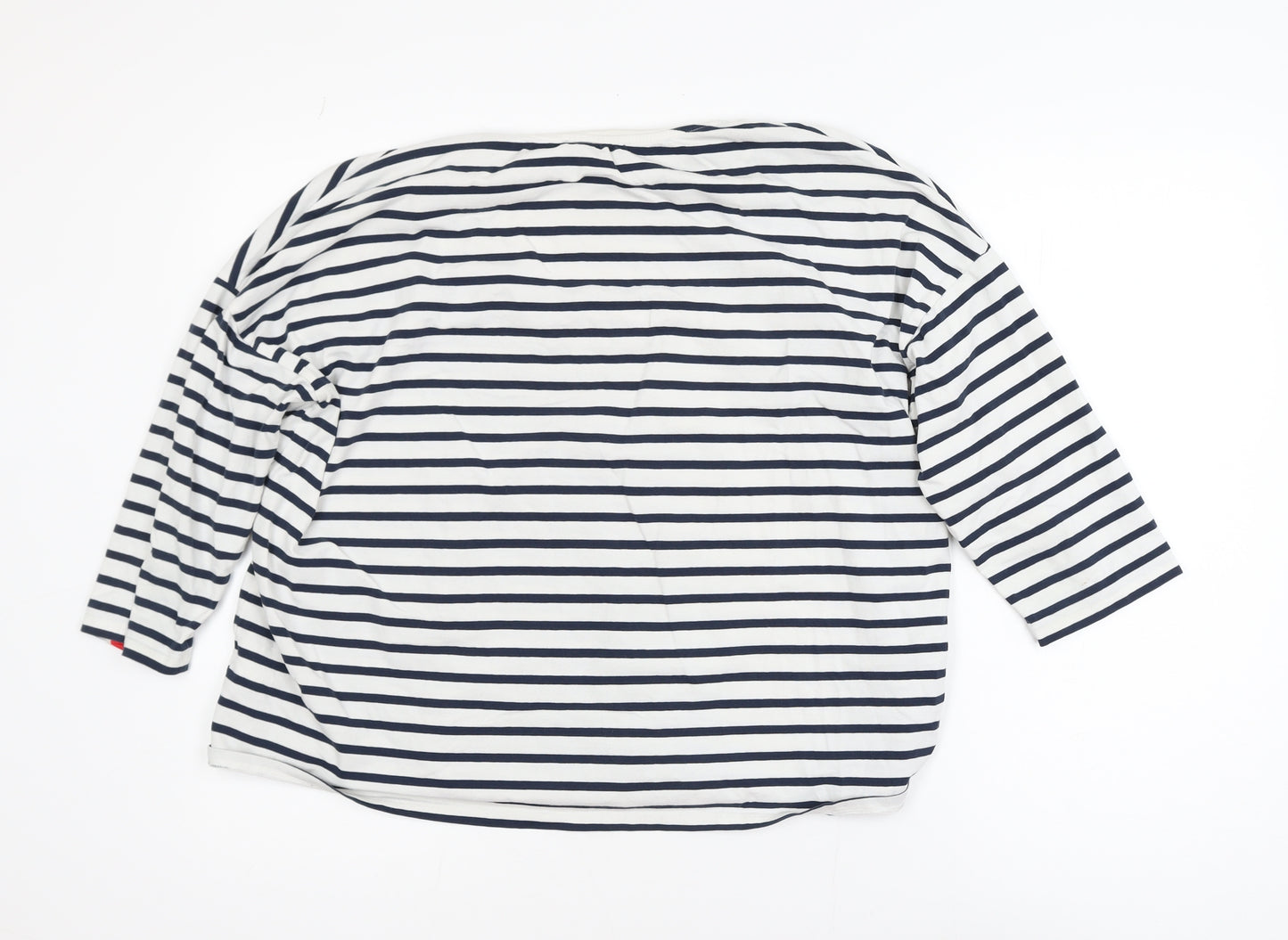 Marks and Spencer Womens Multicoloured Striped 3/4 Sleeve Crew Neck T-Shirt Size 14