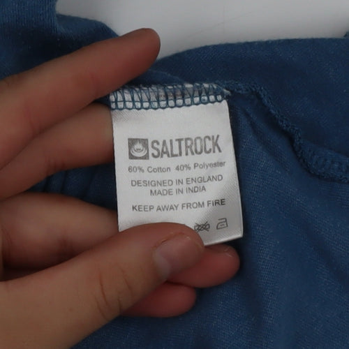 Saltrock Men's Blue Graphic Rock T-Shirt Size S Cotton Blend