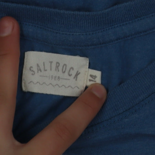 Saltrock Men's Blue Graphic Rock T-Shirt Size S Cotton Blend