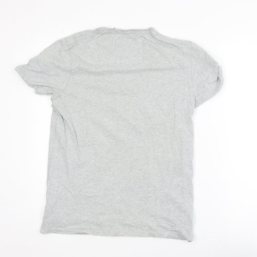 Ted Baker Men's Grey Graphic Motorcycle Print Cotton T-Shirt Size M