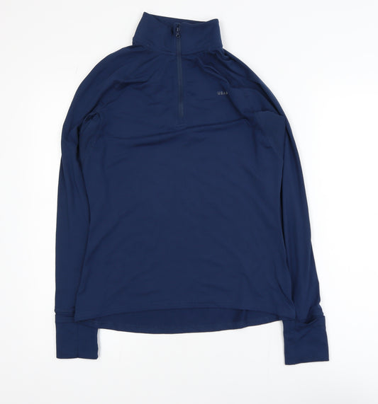 USA Pro Women's Blue 1/2 Zip Slim Fit Track Jacket UK 12