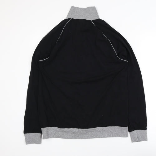Hugo Boss Mens Black Track Jacket Medium Full Zip Athletic Style