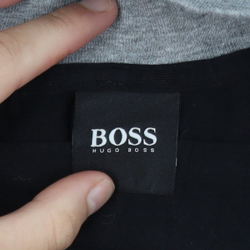 Hugo Boss Mens Black Track Jacket Medium Full Zip Athletic Style