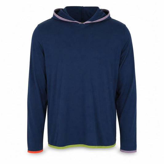 Front view of Tine Dwinger Copenhagen Blue Men's L Pullover Lightweight Hoodie