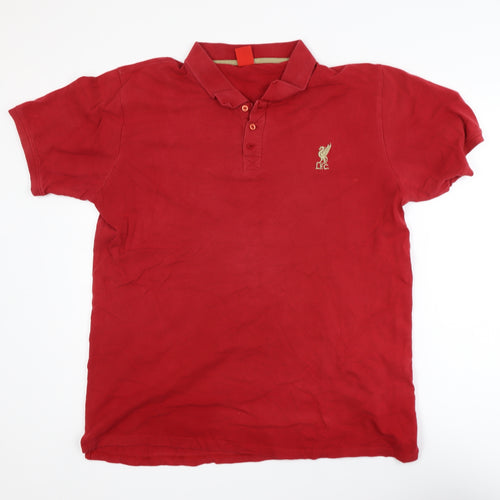 LFC Men’s Red XL Cotton Polo Shirt Football Casual