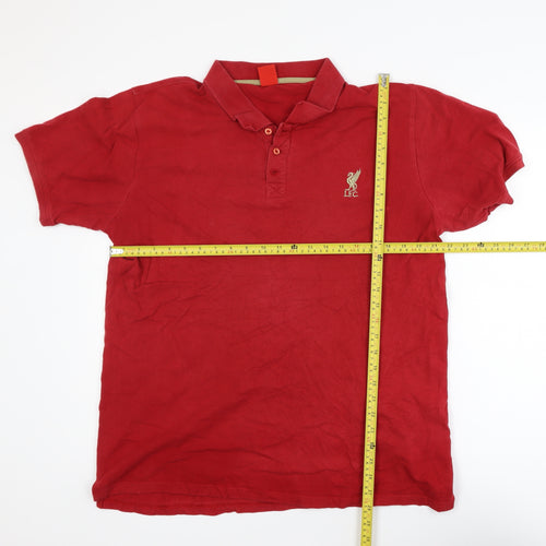 LFC Men’s Red XL Cotton Polo Shirt Football Casual