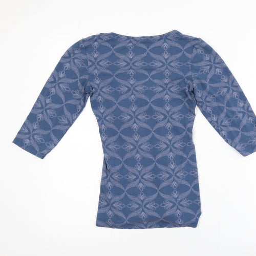 White Stuff Women's Blue 3/4 Sleeve Tunic Blouse Size 8