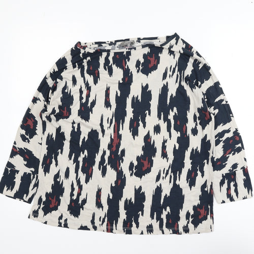 Jaeger Women's Multicoloured Animal Print Viscose Blouse L