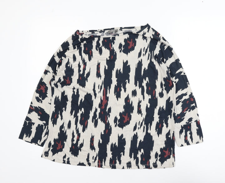 Jaeger Women's Multicoloured Animal Print Viscose Blouse L