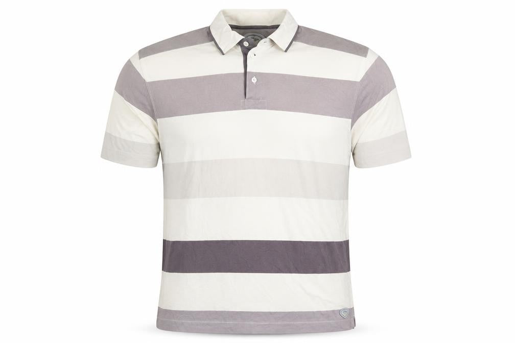 Callaway Mens Grey Striped X Series Golf Polo Shirt L