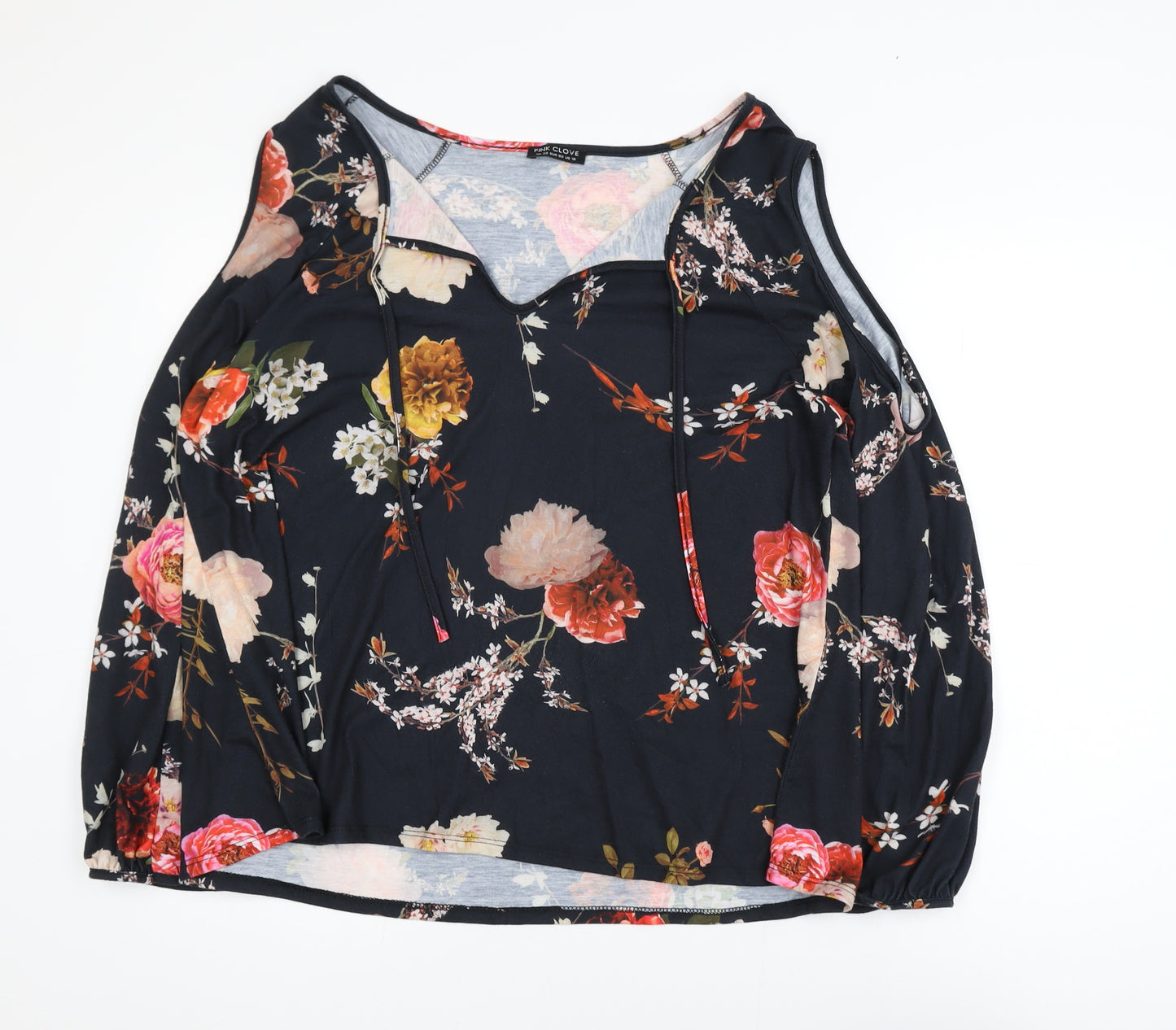 Pink Clove Women’s Multicoloured Floral Cold Shoulder Blouse UK 22