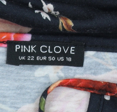 Pink Clove Women’s Multicoloured Floral Cold Shoulder Blouse UK 22