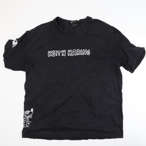Disney x Keith Haring Men's Black Mickey Mouse Art T-Shirt XL