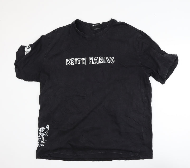 Disney x Keith Haring Men's Black Mickey Mouse Art T-Shirt XL