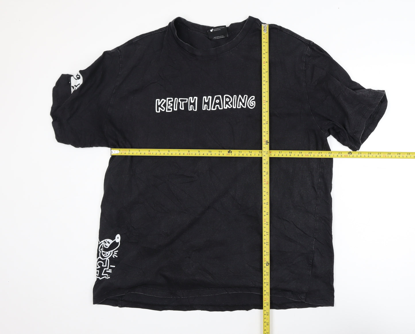 Disney x Keith Haring Men's Black Mickey Mouse Art T-Shirt XL