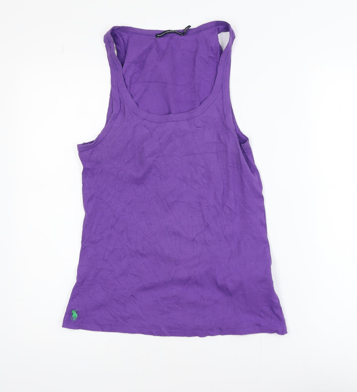 Ralph Lauren Women Purple Cotton Racerback Tank Top Size 14