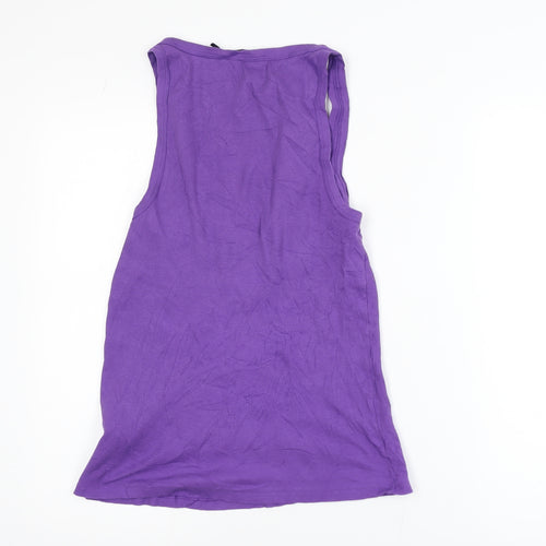 Ralph Lauren Women Purple Cotton Racerback Tank Top Size 14