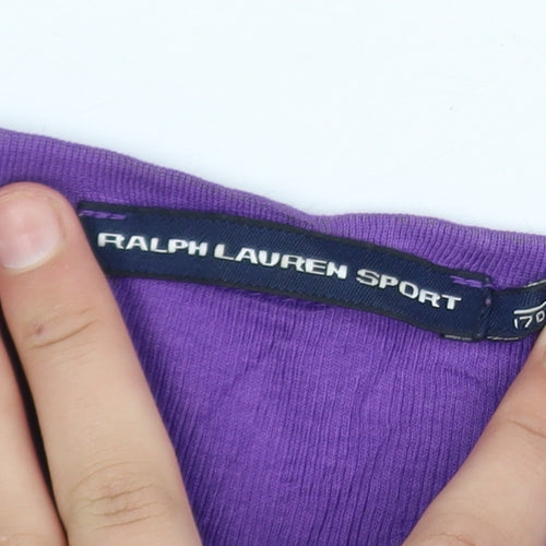 Ralph Lauren Women Purple Cotton Racerback Tank Top Size 14
