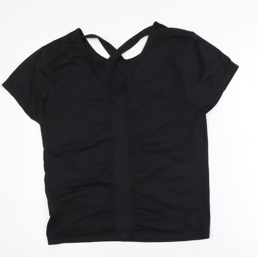 LA Gear Womens Black Short Sleeve Active T-Shirt Size 18