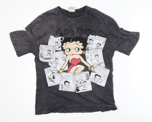 ZARA Women’s Black Betty Boop Graphic T-Shirt Size S