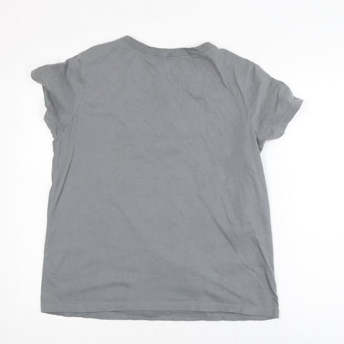 Hush Unisex Adults Grey Lightning Bolt Graphic Cotton T-Shirt S