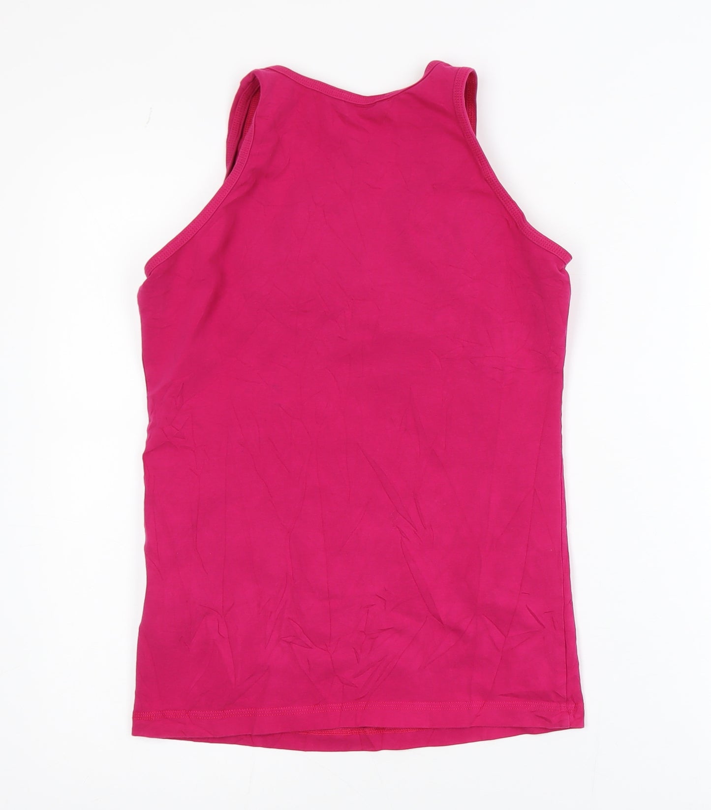 Adidas Women's Pink Racerback Tank Top Size 10 Slim Fit Jersey