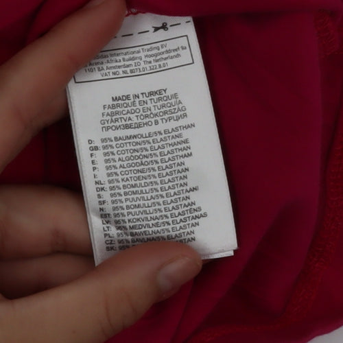 Adidas Women's Pink Racerback Tank Top Size 10 Slim Fit Jersey