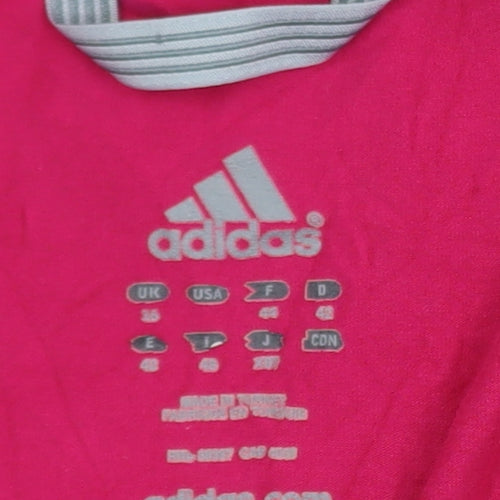 Adidas Women's Pink Racerback Tank Top Size 10 Slim Fit Jersey