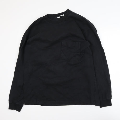 Uniqlo Men’s Black XL Crew Neck Cotton Pullover Sweatshirt