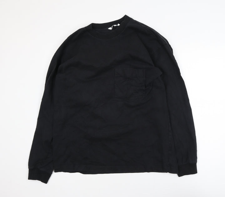 Uniqlo Men’s Black XL Crew Neck Cotton Pullover Sweatshirt