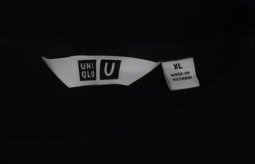 Uniqlo Men’s Black XL Crew Neck Cotton Pullover Sweatshirt