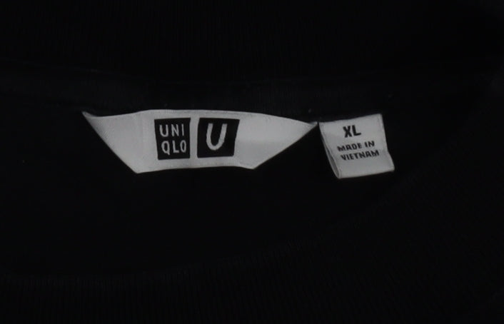 Uniqlo Men’s Black XL Crew Neck Cotton Pullover Sweatshirt