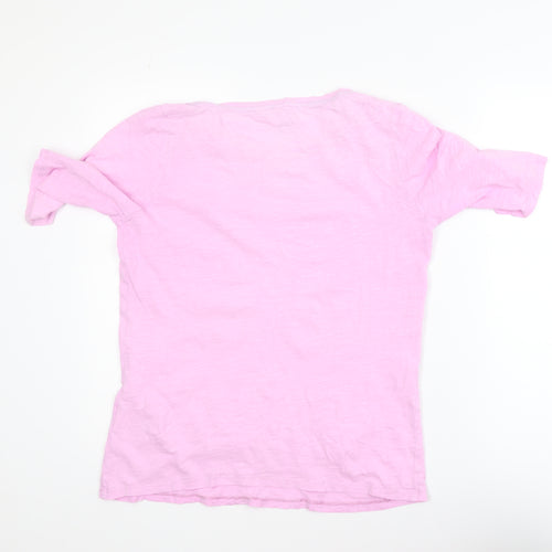 Boden Women Pink Basic Short Sleeve Cotton T-Shirt Size M