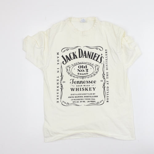 JHK Men's White Jack Daniel's Graphic T-Shirt Size S