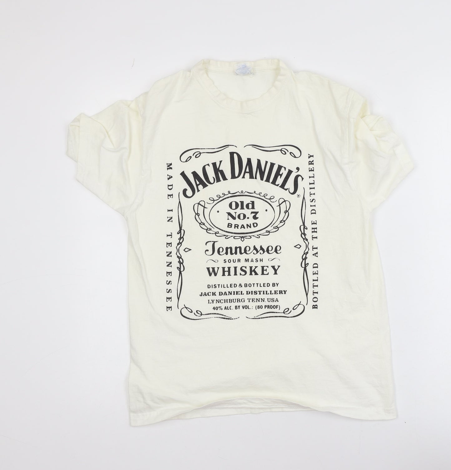 JHK Men's White Jack Daniel's Graphic T-Shirt Size S