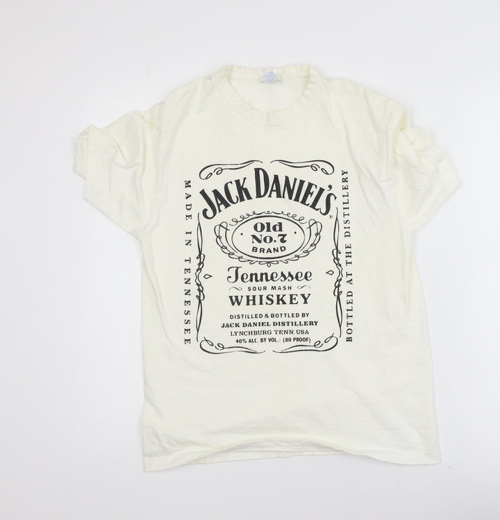 JHK Men's White Jack Daniel's Graphic T-Shirt Size S