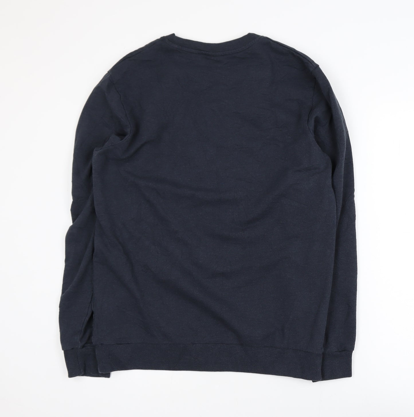 Jack & Jones Mens Blue Graphic Pullover Sweatshirt Size L