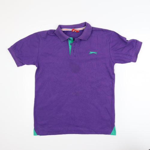 Slazenger Men's Purple Regular Fit Polo Shirt Size S