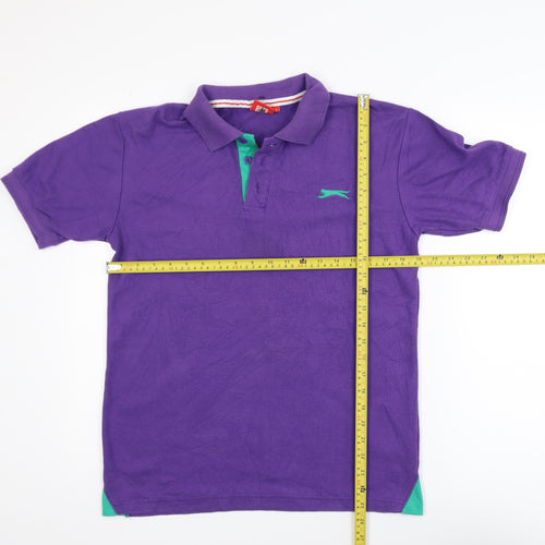 Slazenger Men's Purple Regular Fit Polo Shirt Size S