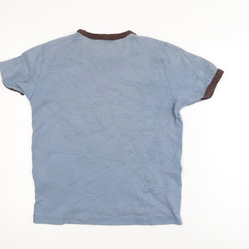 Gsus Industries Women Blue Ringer T-Shirt Size S Casual Jersey