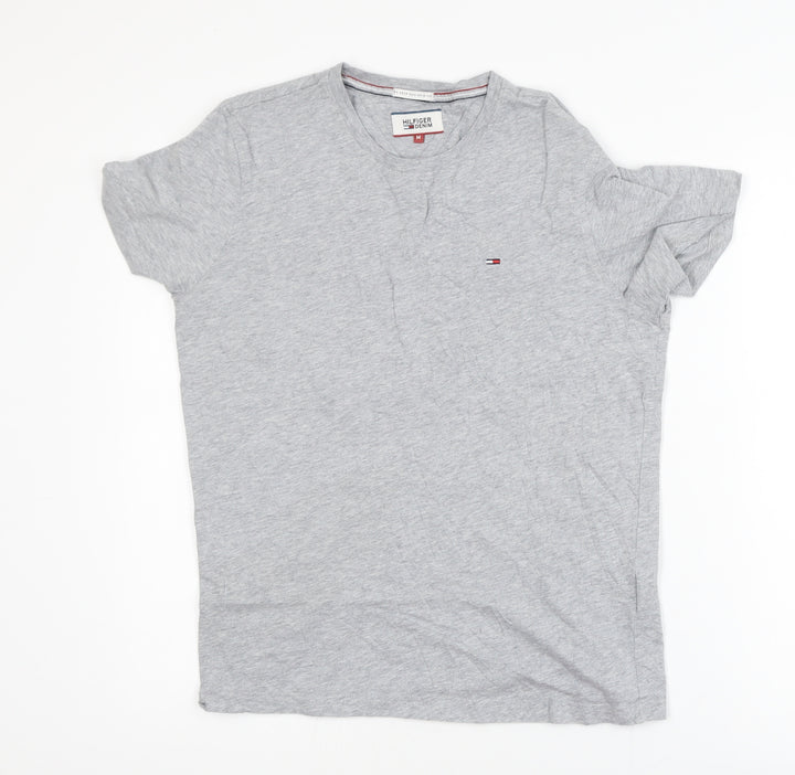 Hilfiger Denim Men's Grey Crew Neck Short Sleeve T-Shirt M