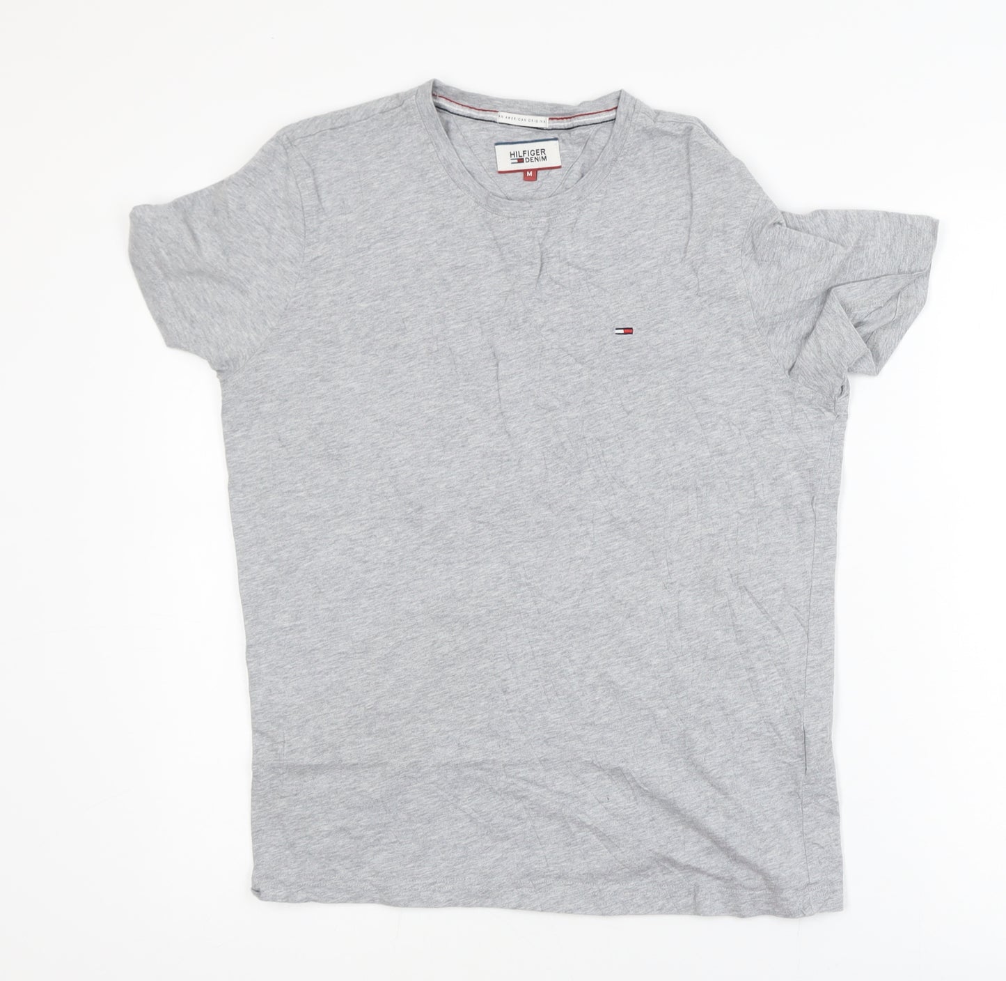 Hilfiger Denim Men's Grey Crew Neck Short Sleeve T-Shirt M