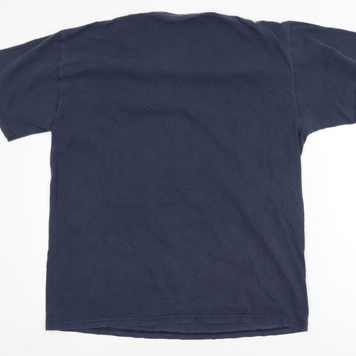 Leicester Tigers Mens Blue Funny Graphic Cotton T-Shirt Size L
