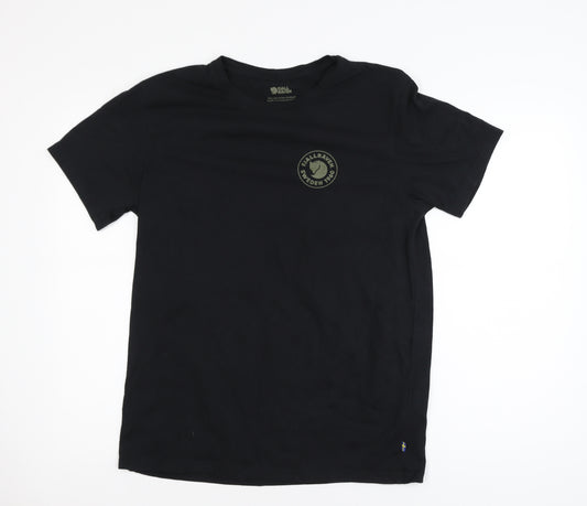 Fjallraven Men's Black Regular Fit Short Sleeve Crew Neck T-Shirt M